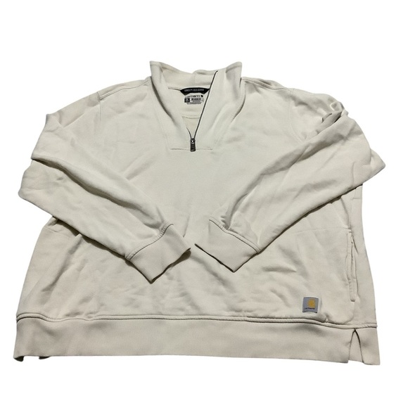 Carhartt Other - Carhartt Cream cotton half zip